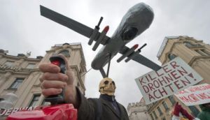 anti-drone protest