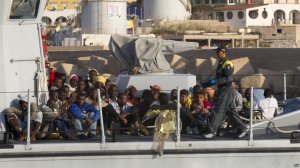 African migrants at Lampedusa